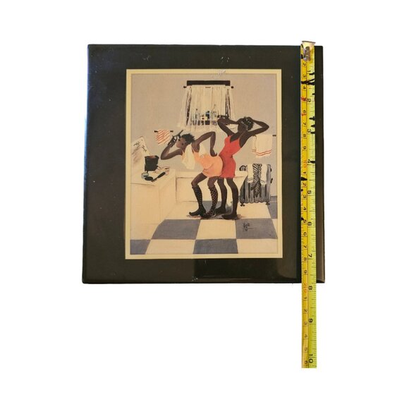 Annie Lee print on ceramic tile of two ladies getting ready in the bathroom - Picture 3 of 7